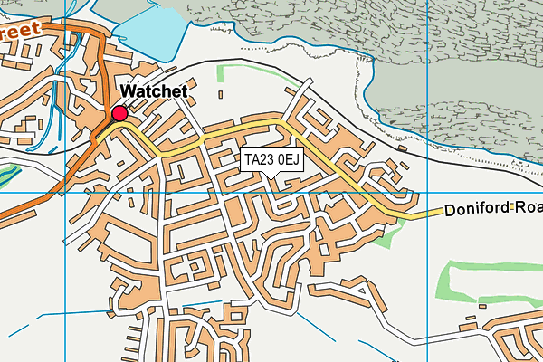 TA23 0EJ map - OS VectorMap District (Ordnance Survey)