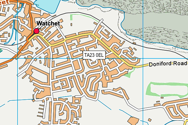 TA23 0EL map - OS VectorMap District (Ordnance Survey)