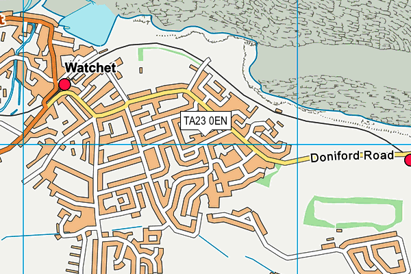 TA23 0EN map - OS VectorMap District (Ordnance Survey)