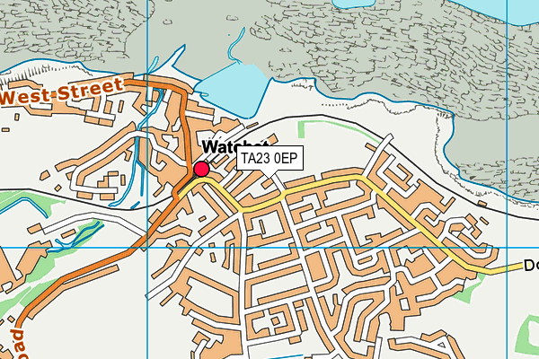 TA23 0EP map - OS VectorMap District (Ordnance Survey)