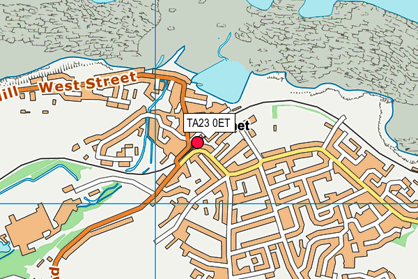 TA23 0ET map - OS VectorMap District (Ordnance Survey)