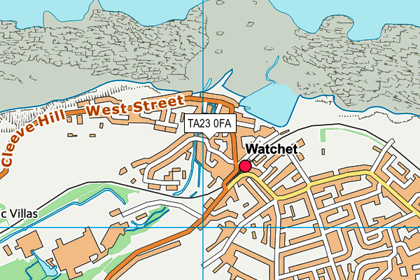 TA23 0FA map - OS VectorMap District (Ordnance Survey)