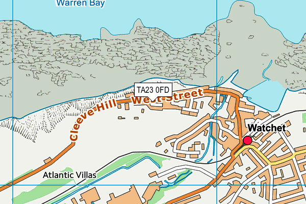 TA23 0FD map - OS VectorMap District (Ordnance Survey)