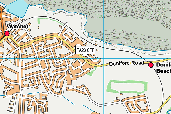 TA23 0FF map - OS VectorMap District (Ordnance Survey)