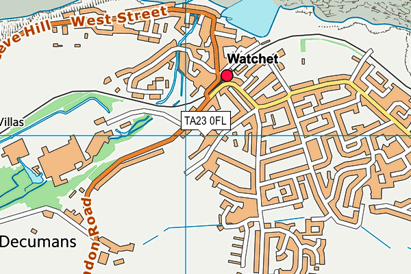 TA23 0FL map - OS VectorMap District (Ordnance Survey)