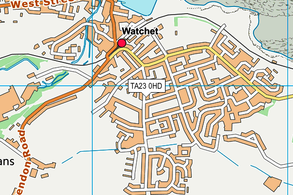 TA23 0HD map - OS VectorMap District (Ordnance Survey)