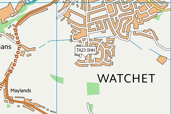 TA23 0HH map - OS VectorMap District (Ordnance Survey)