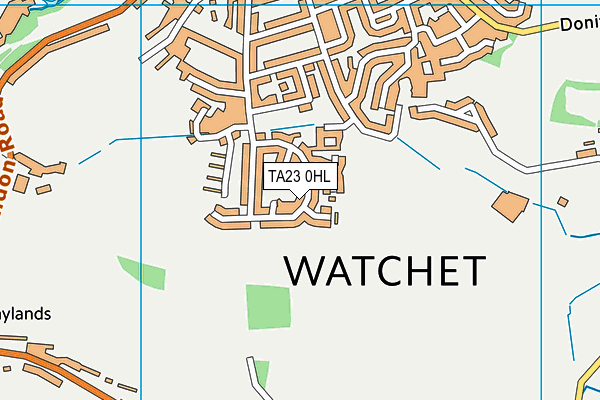 TA23 0HL map - OS VectorMap District (Ordnance Survey)