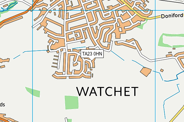TA23 0HN map - OS VectorMap District (Ordnance Survey)