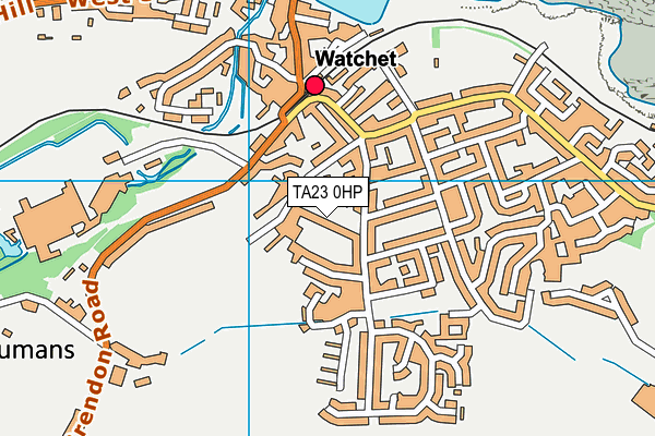 TA23 0HP map - OS VectorMap District (Ordnance Survey)