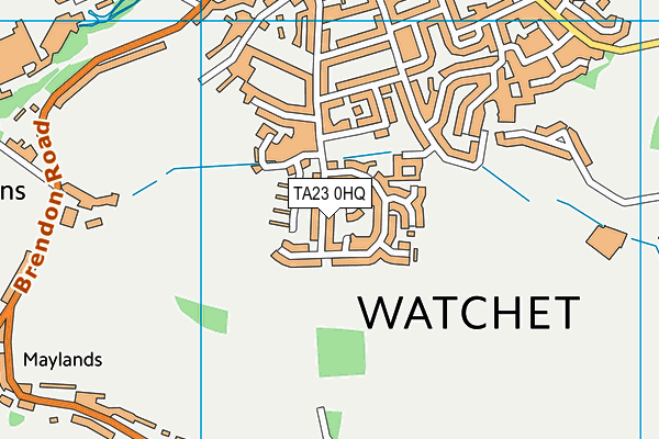 TA23 0HQ map - OS VectorMap District (Ordnance Survey)