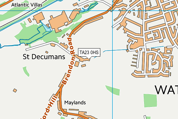 TA23 0HS map - OS VectorMap District (Ordnance Survey)