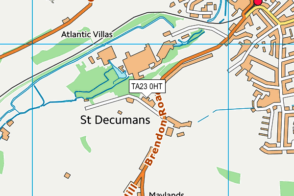 TA23 0HT map - OS VectorMap District (Ordnance Survey)