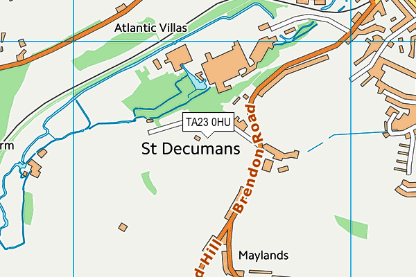 TA23 0HU map - OS VectorMap District (Ordnance Survey)