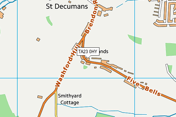 TA23 0HY map - OS VectorMap District (Ordnance Survey)