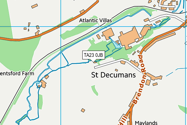 TA23 0JB map - OS VectorMap District (Ordnance Survey)