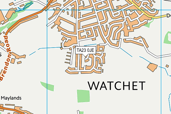 TA23 0JE map - OS VectorMap District (Ordnance Survey)