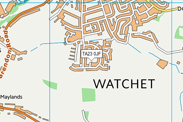 TA23 0JF map - OS VectorMap District (Ordnance Survey)