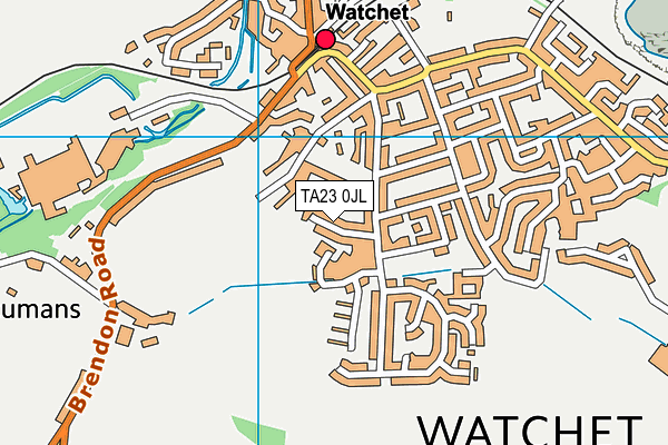 TA23 0JL map - OS VectorMap District (Ordnance Survey)