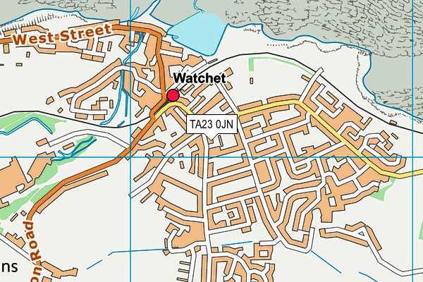 TA23 0JN map - OS VectorMap District (Ordnance Survey)