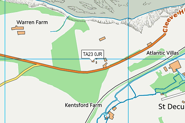 TA23 0JR map - OS VectorMap District (Ordnance Survey)