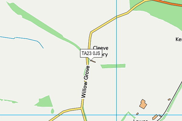 TA23 0JS map - OS VectorMap District (Ordnance Survey)