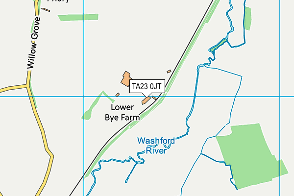 TA23 0JT map - OS VectorMap District (Ordnance Survey)