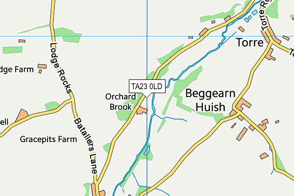 TA23 0LD map - OS VectorMap District (Ordnance Survey)