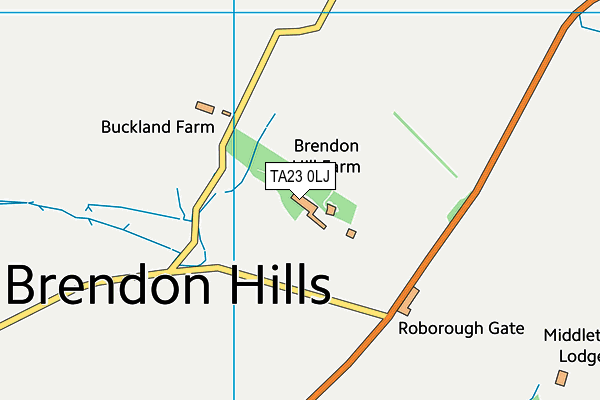 TA23 0LJ map - OS VectorMap District (Ordnance Survey)