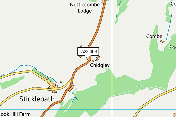 TA23 0LS map - OS VectorMap District (Ordnance Survey)
