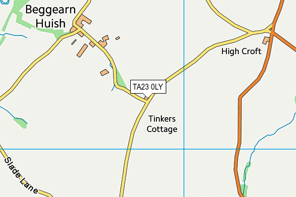 TA23 0LY map - OS VectorMap District (Ordnance Survey)