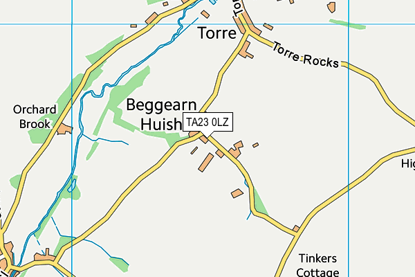 TA23 0LZ map - OS VectorMap District (Ordnance Survey)