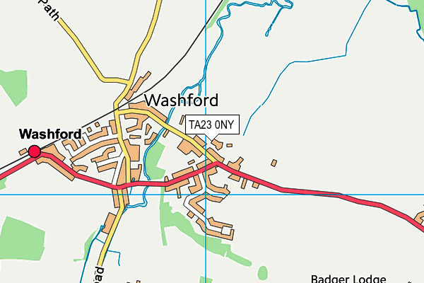 TA23 0NY map - OS VectorMap District (Ordnance Survey)