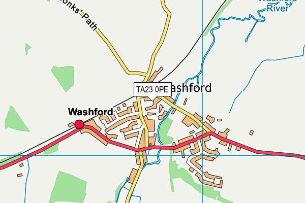 TA23 0PE map - OS VectorMap District (Ordnance Survey)