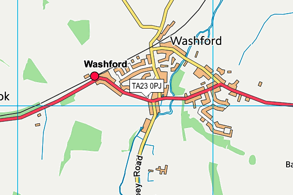 TA23 0PJ map - OS VectorMap District (Ordnance Survey)