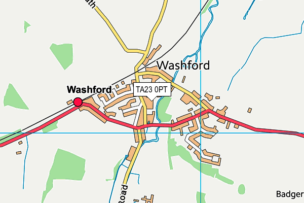 TA23 0PT map - OS VectorMap District (Ordnance Survey)