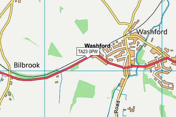 TA23 0PW map - OS VectorMap District (Ordnance Survey)