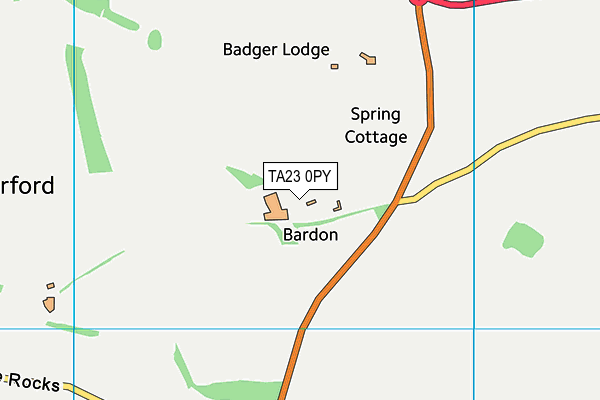 TA23 0PY map - OS VectorMap District (Ordnance Survey)