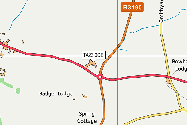 TA23 0QB map - OS VectorMap District (Ordnance Survey)