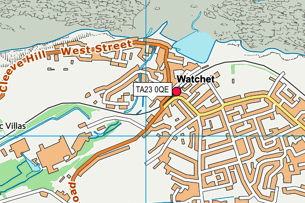TA23 0QE map - OS VectorMap District (Ordnance Survey)
