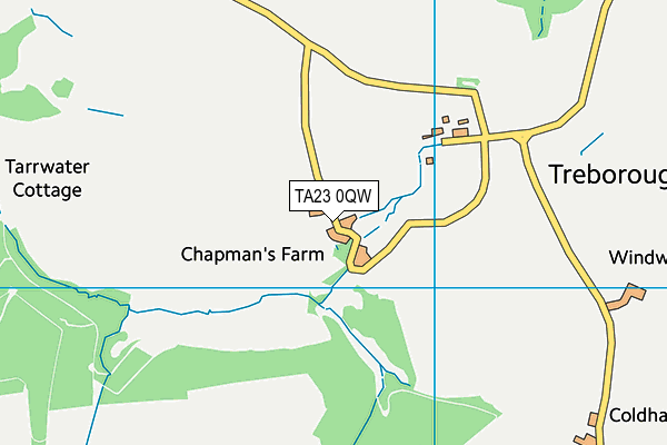 TA23 0QW map - OS VectorMap District (Ordnance Survey)