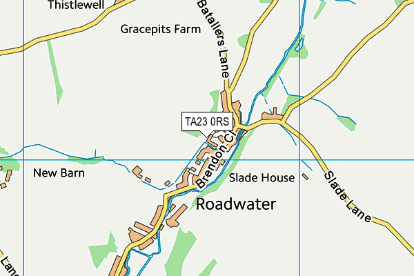 TA23 0RS map - OS VectorMap District (Ordnance Survey)