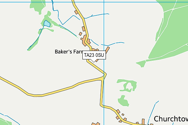 TA23 0SU map - OS VectorMap District (Ordnance Survey)