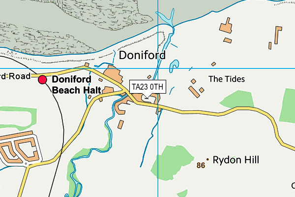 TA23 0TH map - OS VectorMap District (Ordnance Survey)