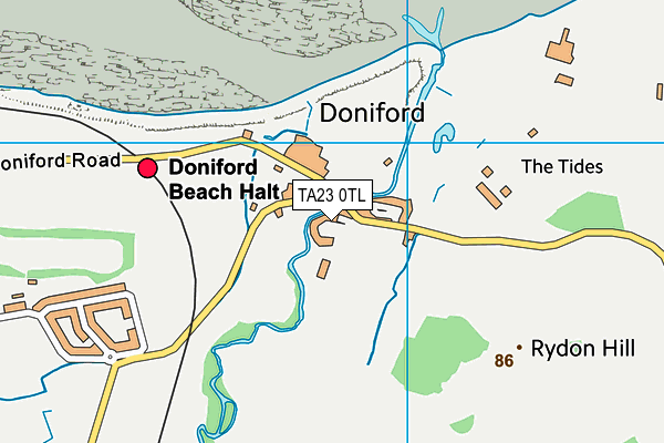 TA23 0TL map - OS VectorMap District (Ordnance Survey)