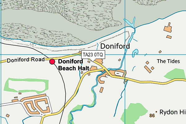 TA23 0TQ map - OS VectorMap District (Ordnance Survey)