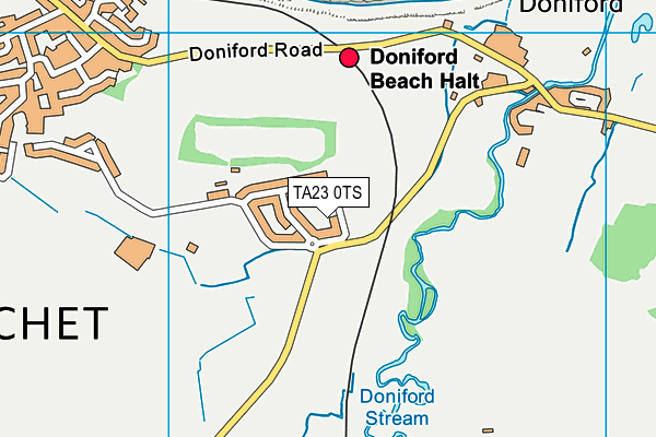 TA23 0TS map - OS VectorMap District (Ordnance Survey)