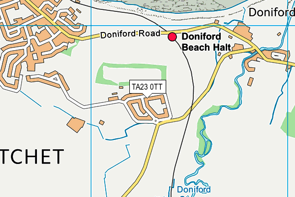 TA23 0TT map - OS VectorMap District (Ordnance Survey)