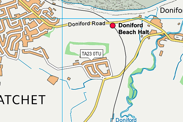 TA23 0TU map - OS VectorMap District (Ordnance Survey)
