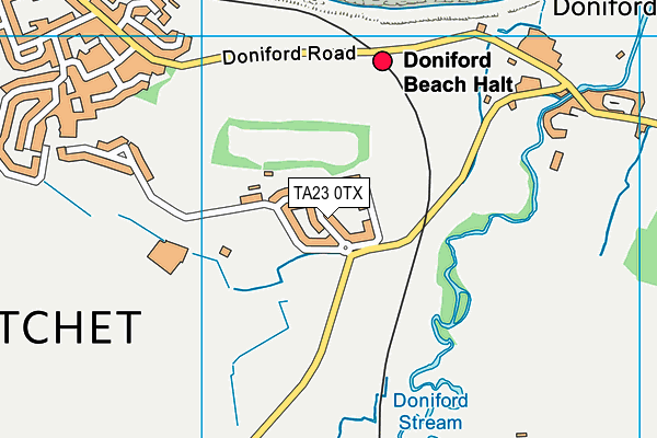 TA23 0TX map - OS VectorMap District (Ordnance Survey)